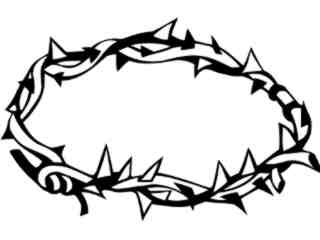  Religion_ Crown Of Thorns_ 1 8 4_ V A 1 Decal Proportional