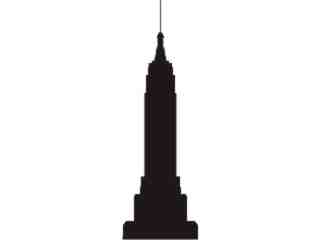  Silhouette Empire State Decal Proportional