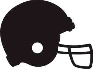  Silhouette Football Helmet Decal Proportional