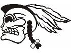  Skull Indian Mohawk Decal