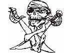  Skull Pirate Bones Decal