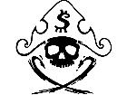  Skull Pirate Money Decal