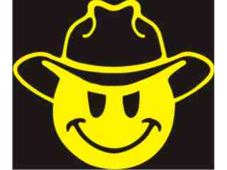  Smiley Cowboy_ I N V Decal Proportional
