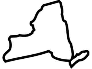  States_ New York_ Outline Decal Proportional