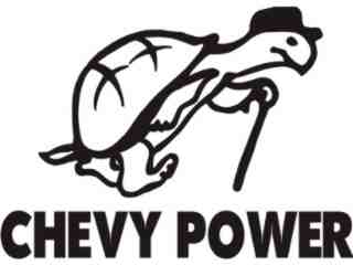  Turtle Chevy Power Decal Proportional