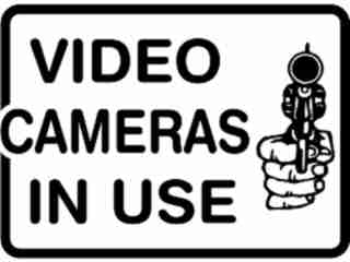  Video Cameras In Use Decal Proportional