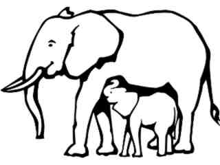  Wild Animals_ Elephants_ P A 1 Decal Proportional