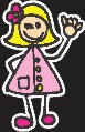 Waving Family Sticker Girls Girls Family Sticker