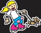 Roller Skating Family Sticker Girls Girls Family Sticker