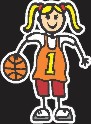 Basketball Family Sticker Girls Girls Family Sticker