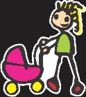 Strolling Family Sticker Moms Moms Family Sticker