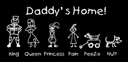 Daddys Home Army Family Sticker
