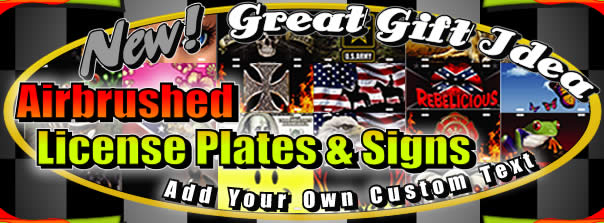 Get your cool airbrushed license plates