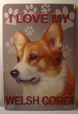 I Love My Welsh Corgi Dog Puppy license plate