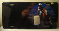 Cowgirl  Rodeo Race Horse Barrel Racing car plate graphic