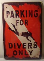 Parking For Divers Only Rescue Deep Sea car plate graphic