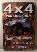4 X 4 Jeep Parking Only  car plate graphic