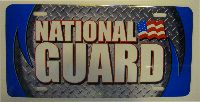 National Guard Tribal Diamondplate car plate graphic