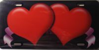 Red Heart  Love Couple Valentine's Day  car plate graphic