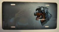 Rottweiler Dog car plate graphic