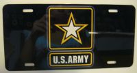 U.S. Army On Black Plate car plate graphic