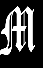 Monogram Decal Letter "M"