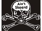  Aint Skeered Skull Decal