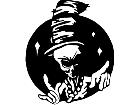  Alien Cartoon Decal