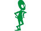  Alien Leaning Decal