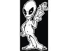  Alien Peace Decal