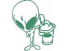  Alien Spray Can Decal