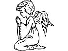  Angel Girl Praying Decal