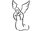  Angel Pray Lines Decal