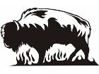  Animal Flames Bison Buffalo 0 7 1b A F 1 Decal