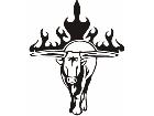  Animal Flames Bull Longhorn 0 5 0b A F 1 Decal