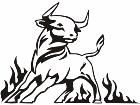  Animal Flames Bull 0 6 2b A F 1 Decal