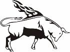  Animal Flames Bull 0 6 7b A F 1 Decal