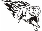  Animal Flames Lion 0 8 7b A F 1 Decal