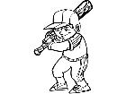 Baseball Boy Swing Decal