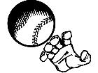  Baseball Hand M B 1 Decal