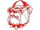  Bulldog Mascot Decal