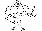  Bulldog Muscle Thumb M B 1 Decal