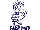  Calvin Damn Wind Decal