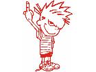  Calvin Finger Boy Decal