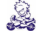  Calvin Finger Boy Bike Decal