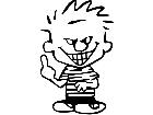  Calvin Finger Boy Evil Decal