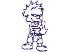  Calvin Finger Boy Grab Decal