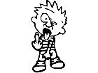  Calvin Finger Boy Tongue Decal
