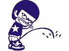  Calvin Football Pisser Decal