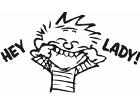  Calvin Hey Lady Decal